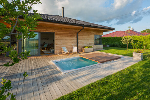 USSPA swim spa – premium all-season backyard pool with safe cover for kids and pets.