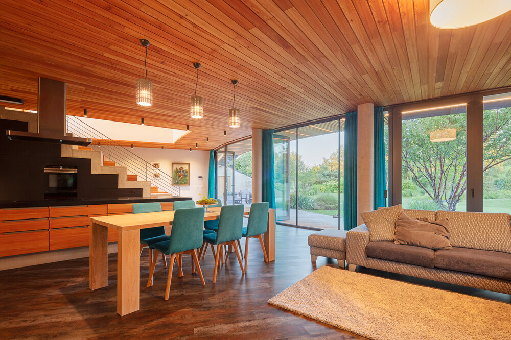 Designer home with USSPA Swim Spa XL – inspiration for placing a premium all-season pool.
