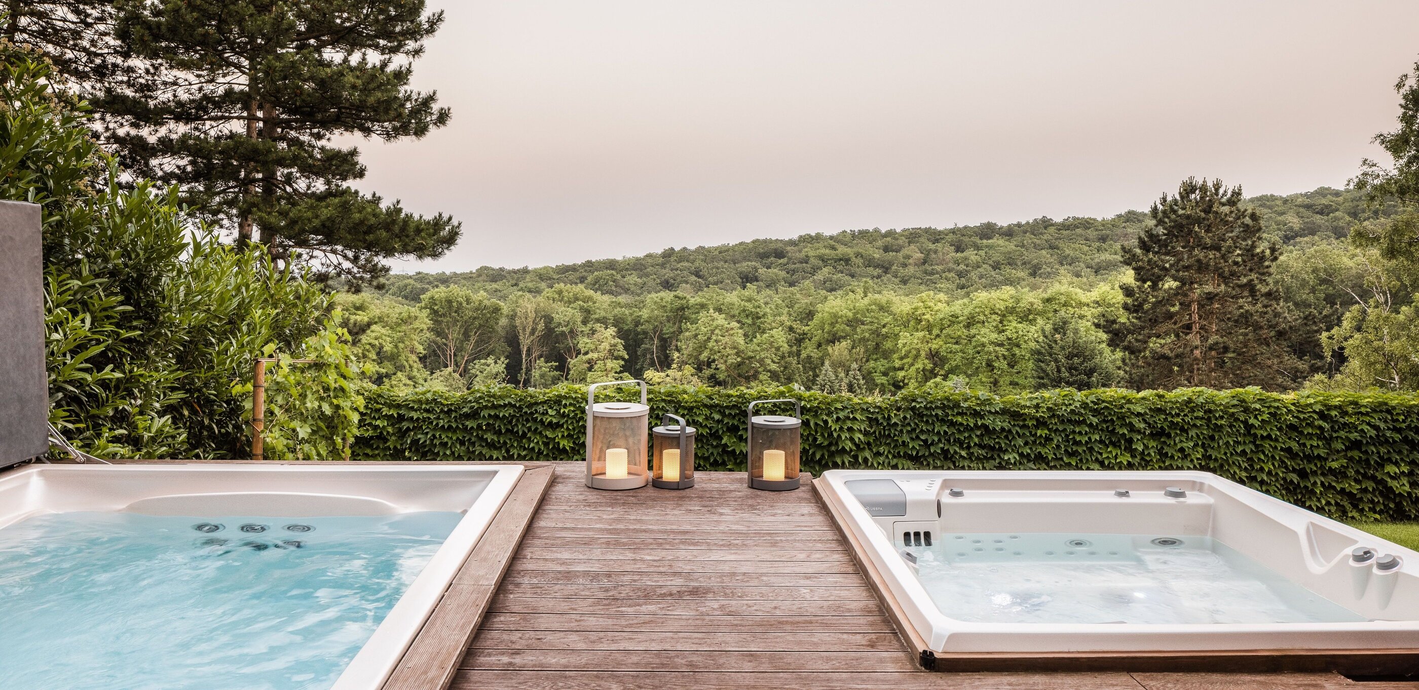 Designer home inspiration with premium whirlpool and all-season swim spa by USSPA.