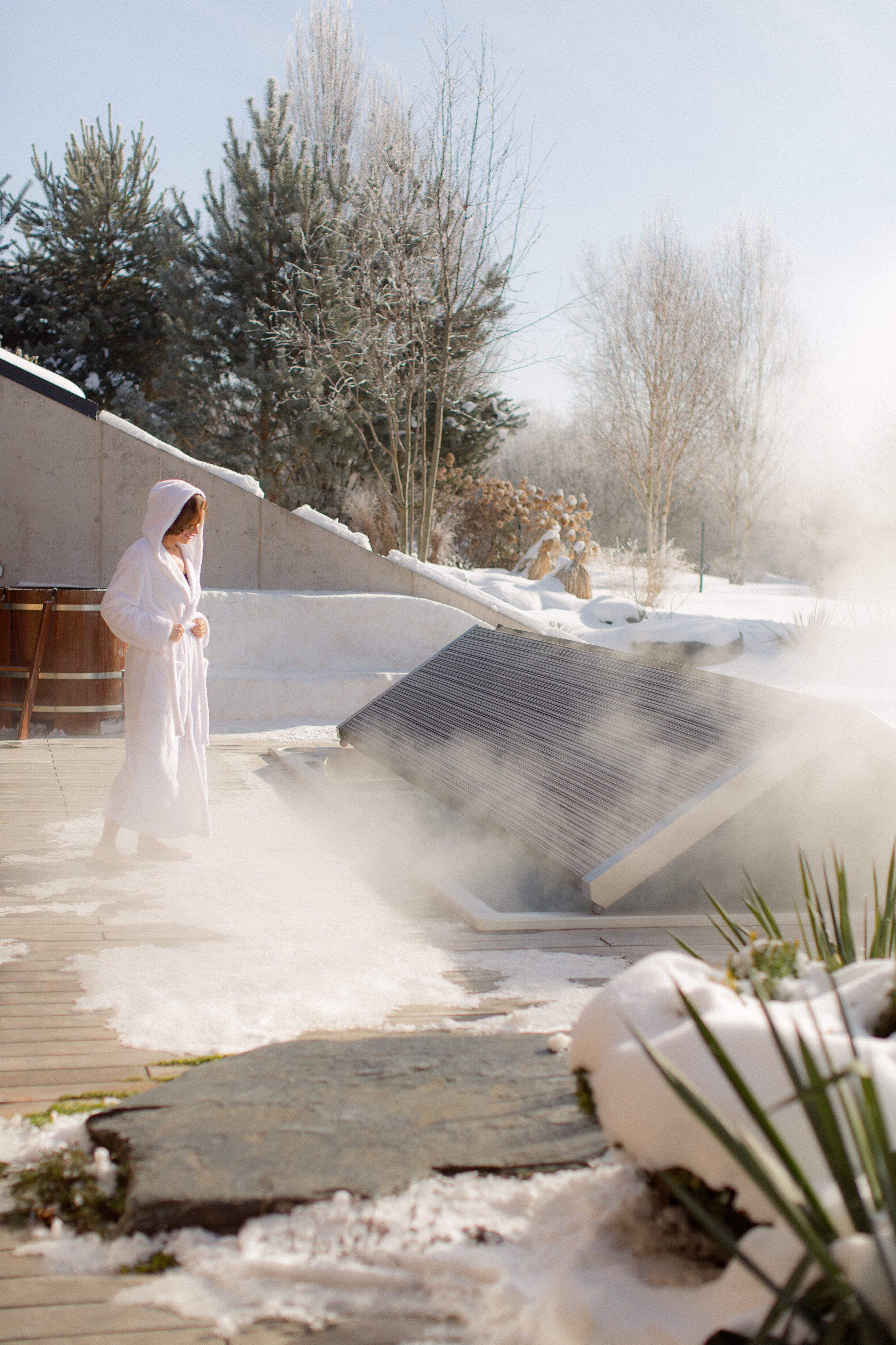 USSPA swim spa – year‑round pool alternative with low consumption for training and relaxation.