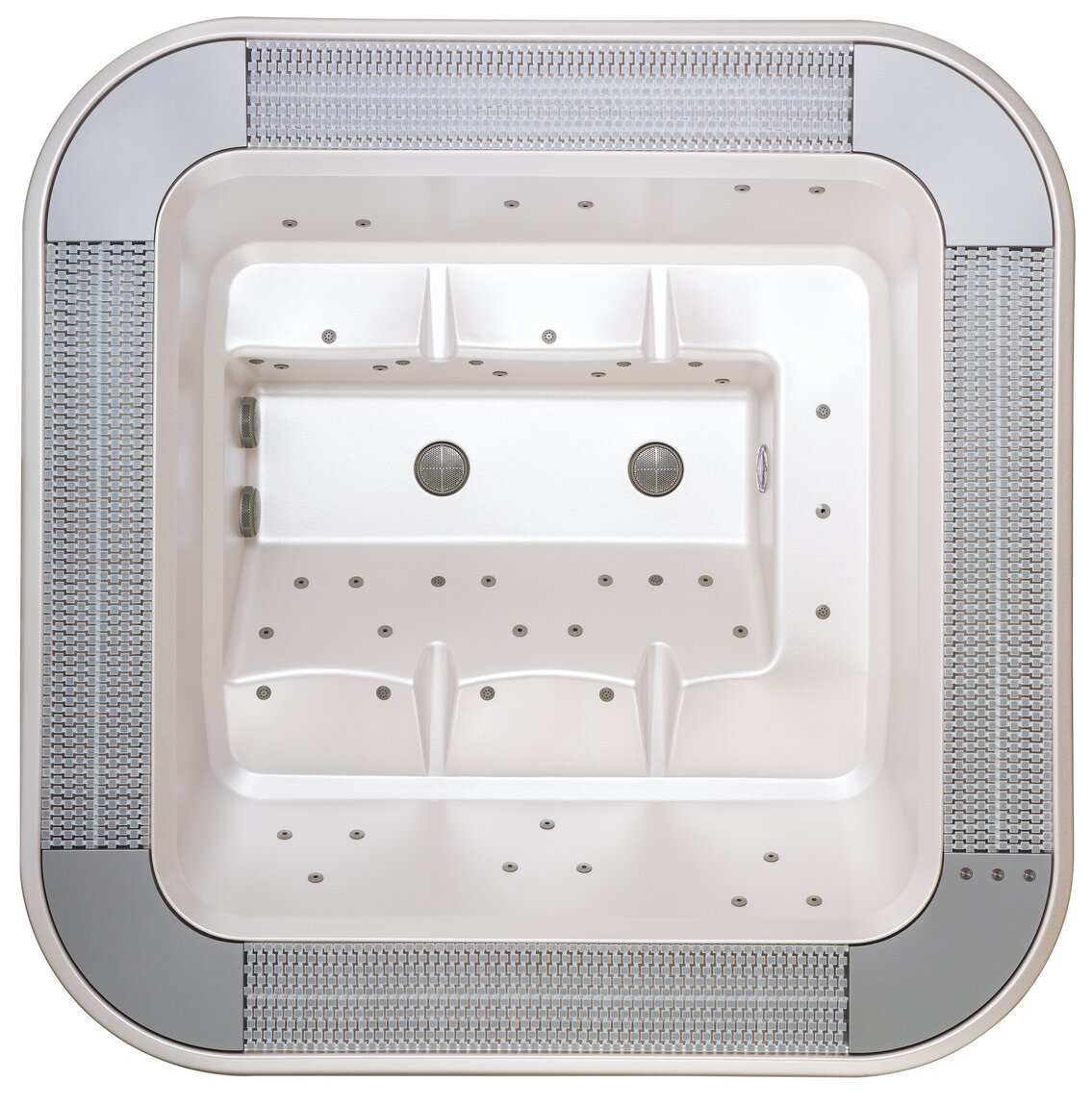 USSPA Divan – spa for up to 6 people with ergonomic seating, two jet layouts and classic or covered overflow.