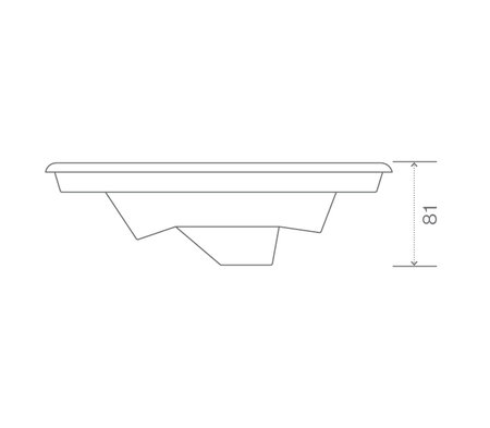 Technical Drawing: USSPA Divan Commercial Spa (252 x 252 x 81 cm) | © USSPA