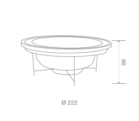Technical Drawing: USSPA Polo Commercial Spa (222 x 222 x 79 cm) | © USSPA