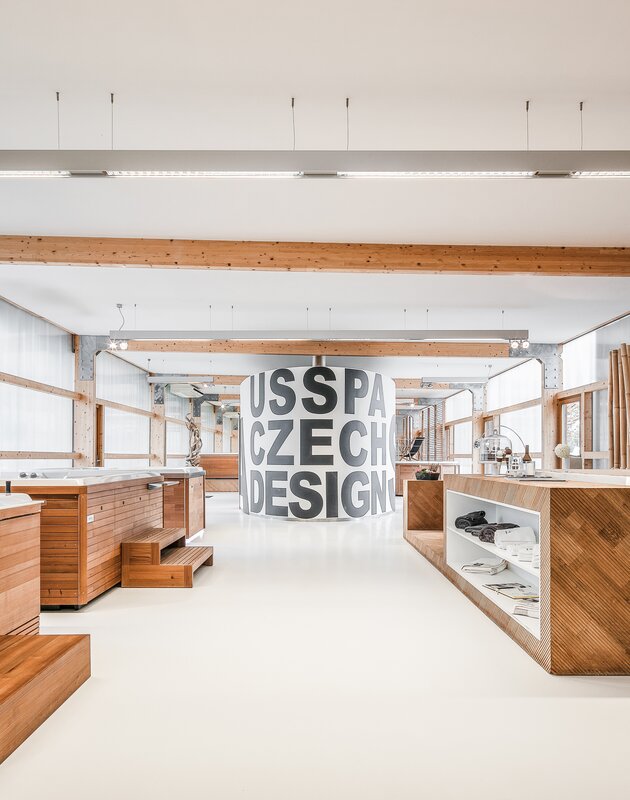 USSPA showroom Prague – Zeleneč, inspiration for home wellness, design, and a relaxing garden.