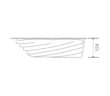 Technical Drawing: USSPA all-season pool Swim Spa M (457 x 239 x 124 cm) | © USSPA