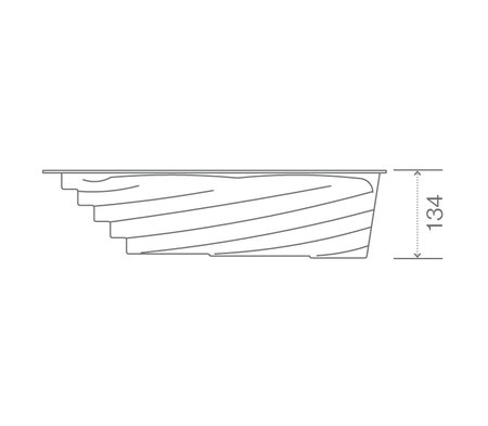 Technical Drawing: USSPA all-season pool Swim Spa XL (550 x 250 x 134 cm) | © USSPA