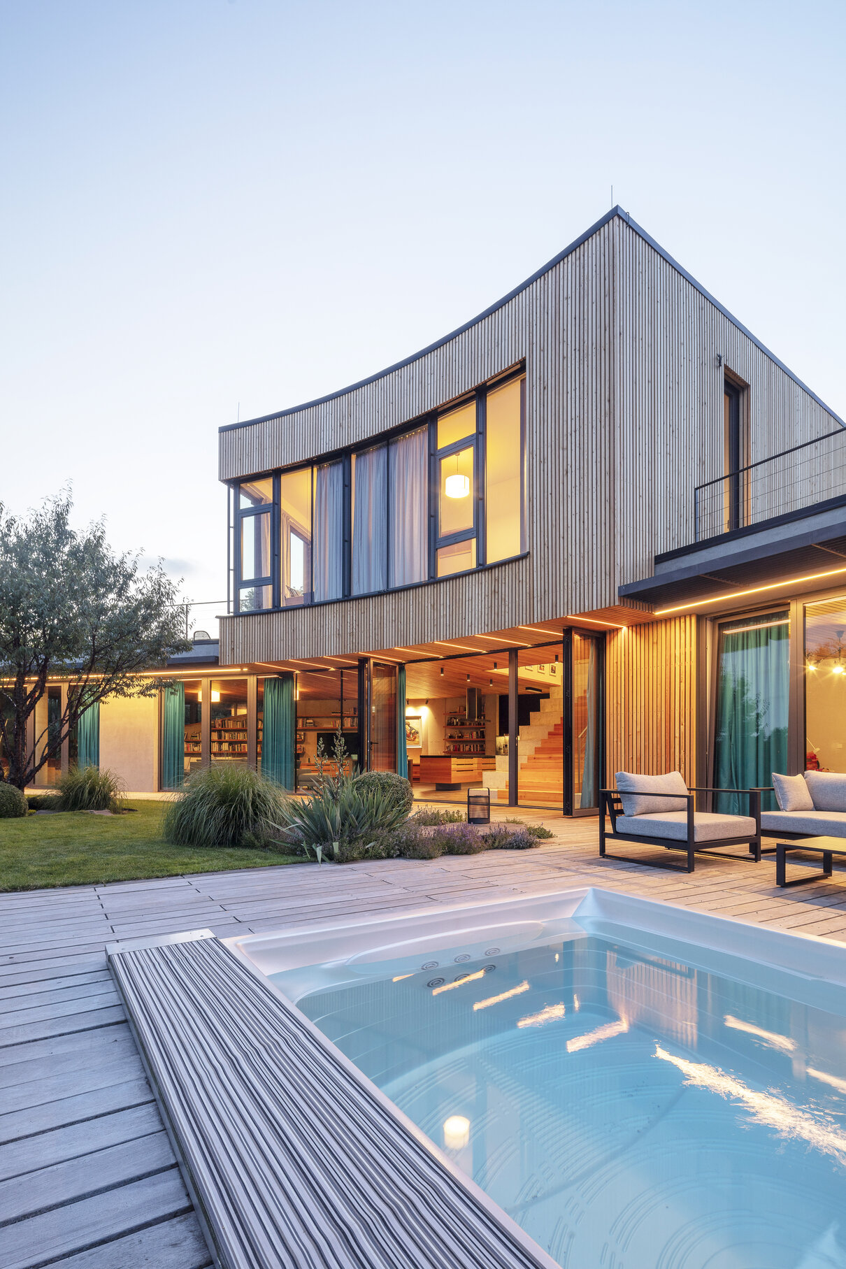 USSPA premium Czech year-round swim spa pool as a design and functional element of your garden.