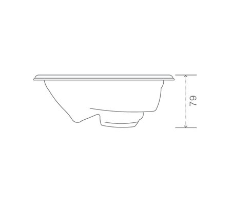 Technical drawing: USSPA privat spa Aston (195 x 199 x 79 cm) | © USSPA