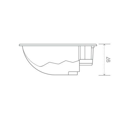 Tecnical drawing: USSPA privat spa Columba iN (219 x 235 x 97 cm) | © USSPA