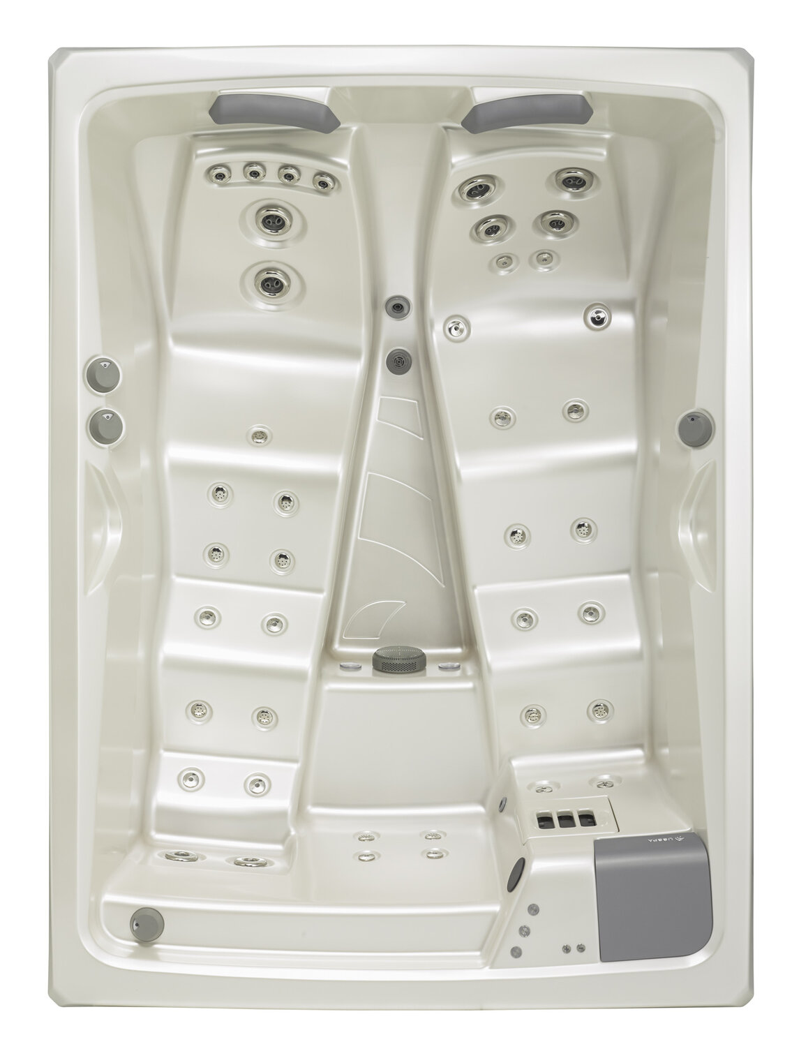 USSPA LyraiN for two-person relaxation, Red Dot Award, iNwave® design, therapy from neck to feet.