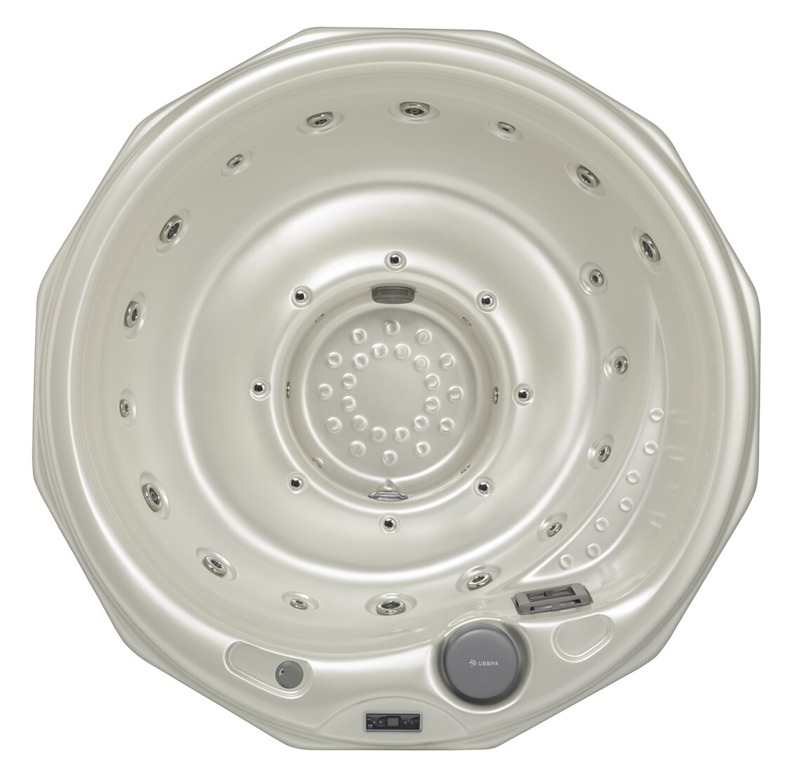 USSPA Noel – hot tub with premium shell quality, ergonomic seating and spiral massage jets.