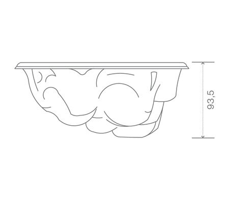 Tecnical Drawin: USSPA privat spa Orion iN (232 x 232 x 93,5 cm) | © USSPA