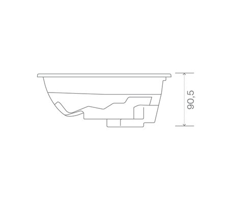 Tecnical Drawin: USSPA privat spa Taurus iN (219 x 219 x 90,5 cm) | © USSPA