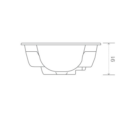 Tecnical Drawin: USSPA privat spa Virgo iN (219 x 219 x 91 cm) | © USSPA
