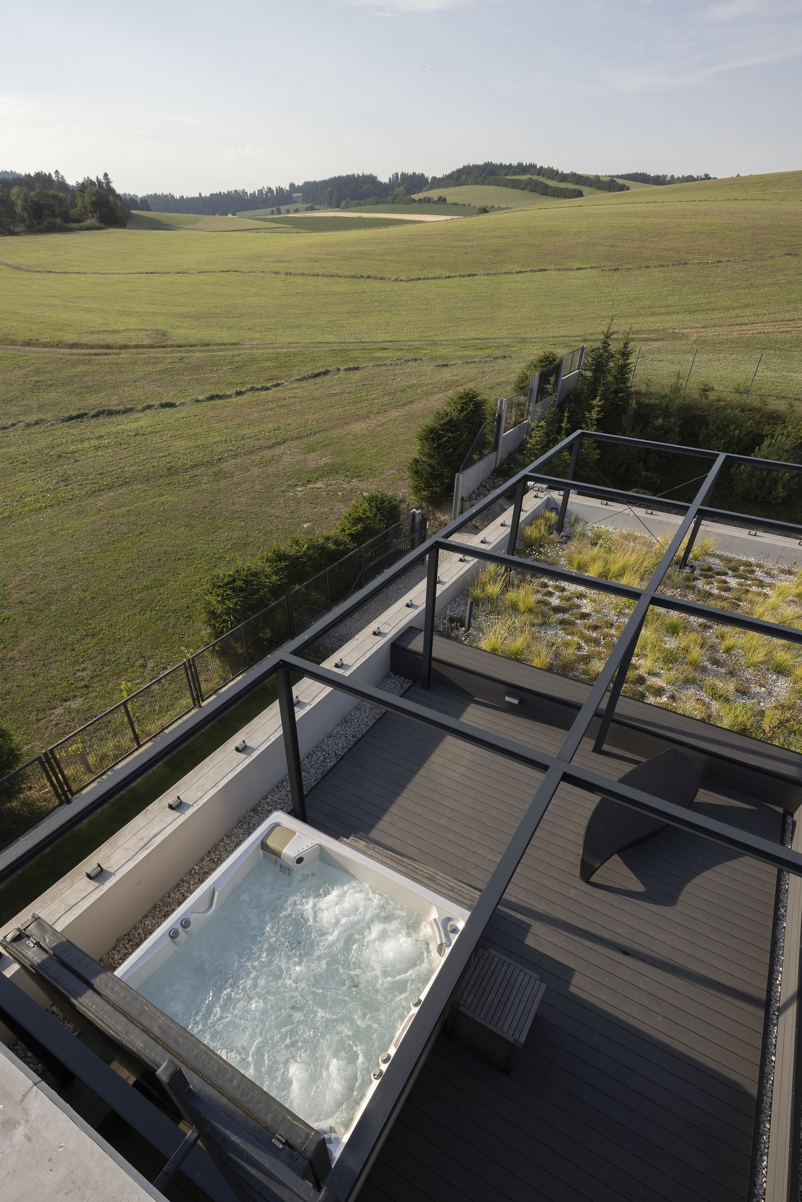 USSPA garden spa Virgo iN on the terrace of a family house for wellness from the comfort of your home.
